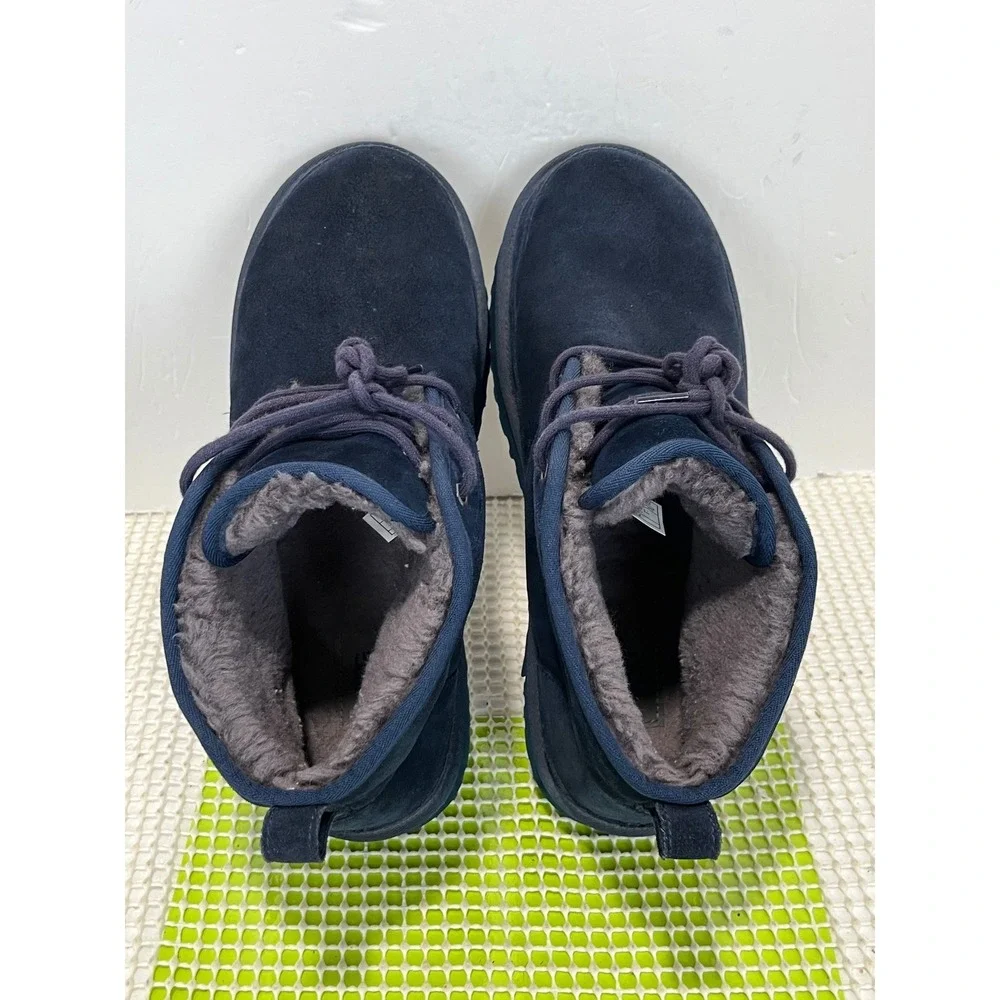 UGG Neumel Chukka Lace Up Boots Men's 12 Navy Blue Suede 3236